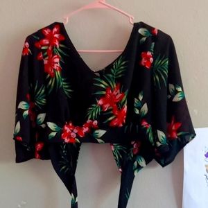 Flowing light formal crop top